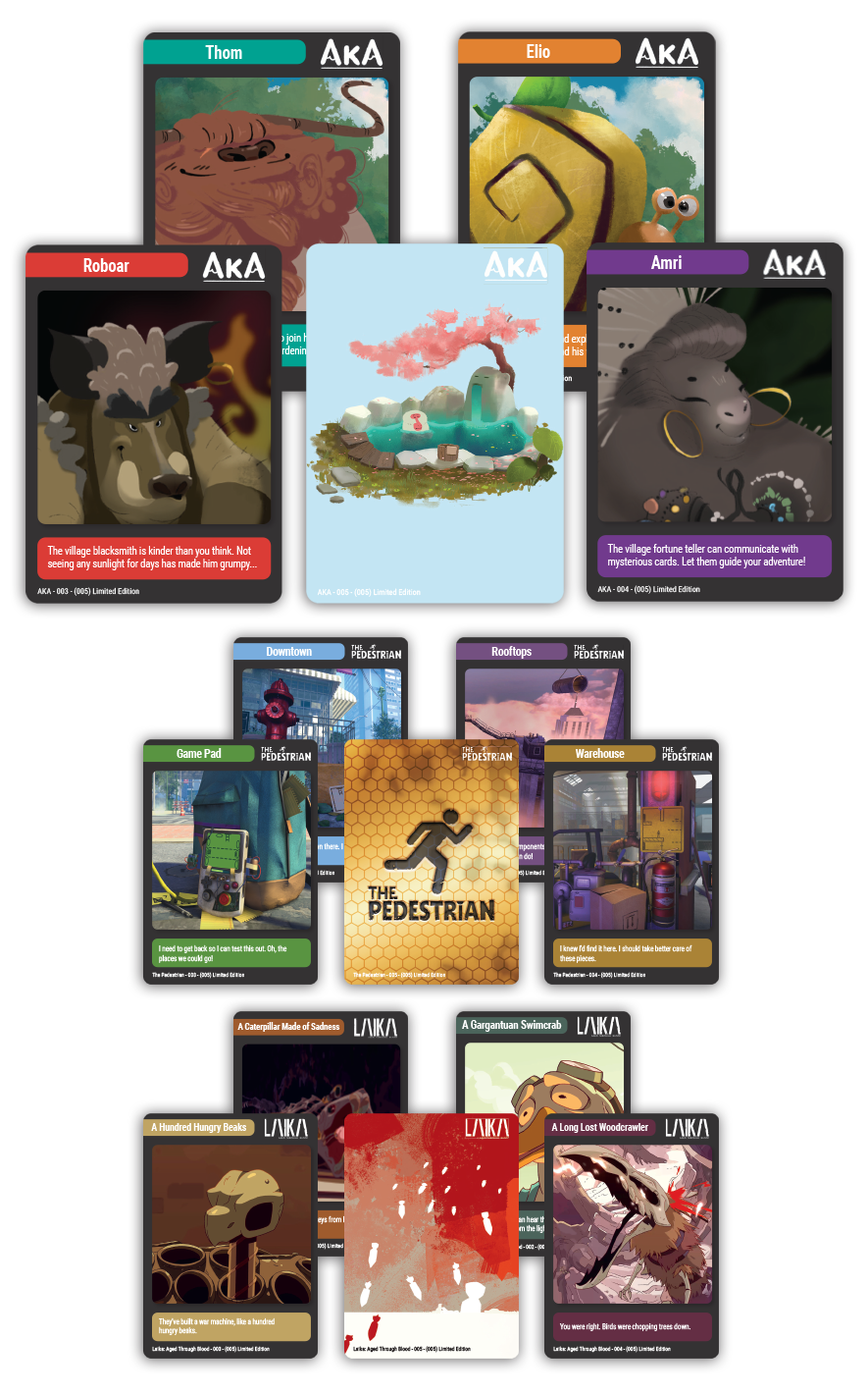 MTC#41: Laika: Aged Through Blood, The Pedestrian, Aka - Trading Card Bundle