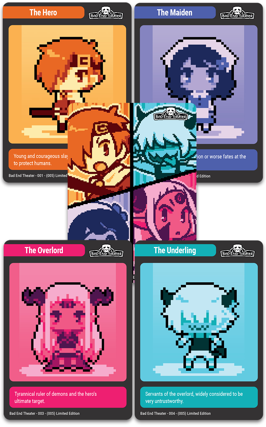 MTC#45: Shovel Knight Dig, Dark Deity 1 & 2, Bad End Theater - Trading Card Bundle