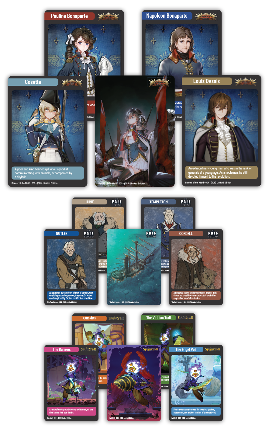 MTC#43: Spiritfall, The Pale Beyond, Banner of the Maid - Trading Card Bundle