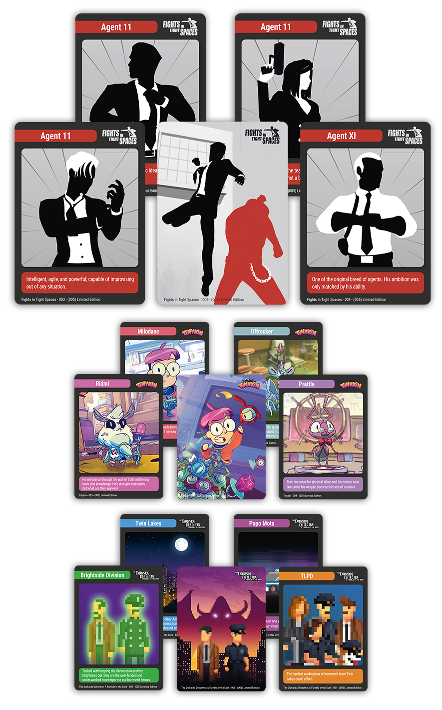 MTC#30: The Darkside Detective: A Fumble in the Dark, Tinykin, and Fights in Tight Spaces - Trading Card Bundle