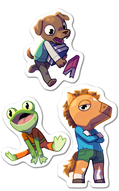 Lil Gator Game Steelbook Character Magnets x3
