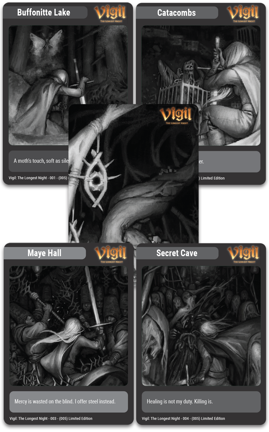 MTC#42: Vigil: The Longest Night, Great God Grove, Mail Time - Trading Card Bundle