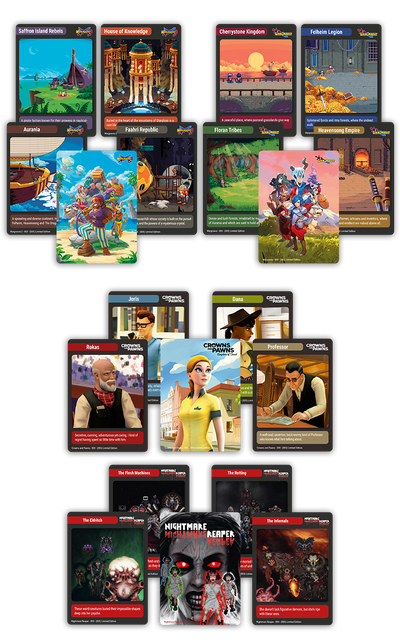 MTC#33:  Nightmare Reaper, Crowns and Pawns, Wargroove 1+2 - Trading Card Bundle