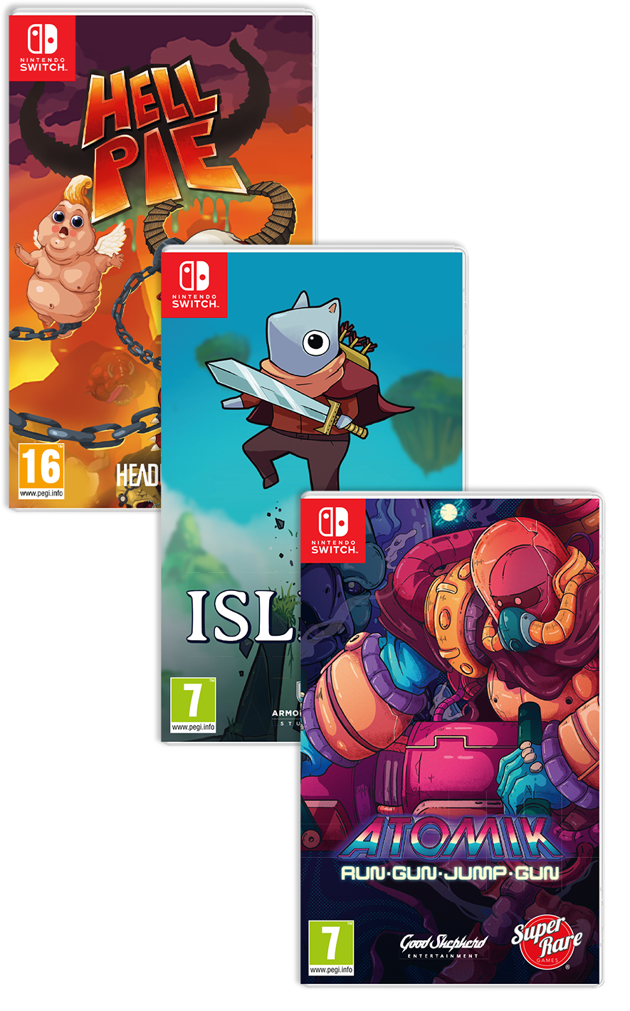 PB#25: Hell Pie, Islets, Atomik: RunGunJumpGun (Switch)