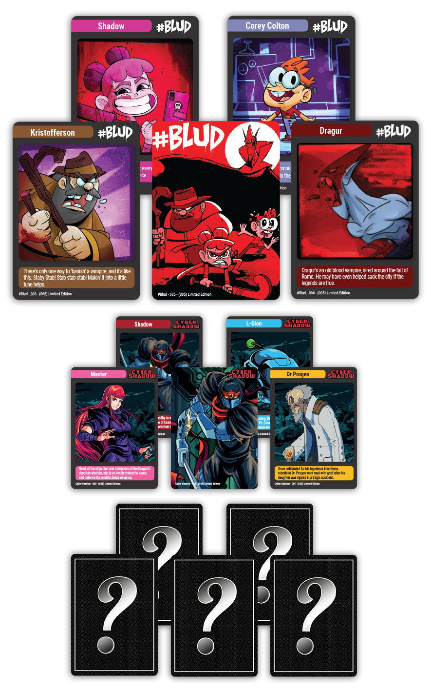 MTC#39: Cyber Shadow, #BLUD, Game #130 - Trading Card Bundle