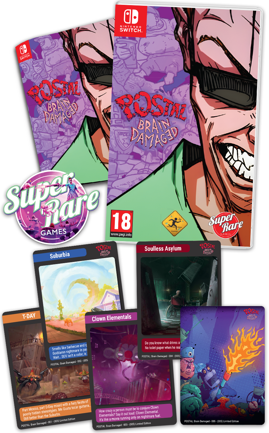 POSTAL Brain Damaged ポスタル 輸入版 switchソフト SRG#123: POSTAL: Brain Damaged (Switch) – Super Rare Games