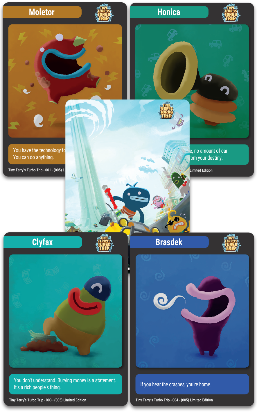 TC#150: Tiny Terry's Turbo Trip - Trading Card Booster Pack