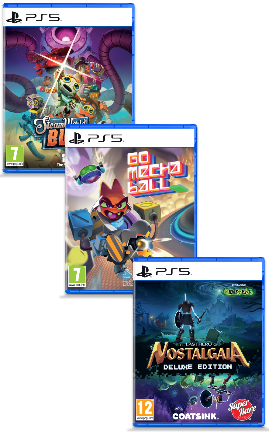 PS5 Bundle #3: SteamWorld Build, Go Mecha Ball, The Last Hero of Nostalgaia (PS5)